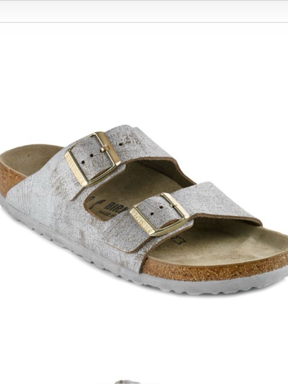 Birkenstock Arizona BS Washed Metallic Blue Silver